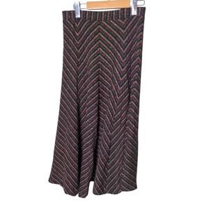 Anthropologie Maeve Women's Size S Chevron Metallic Shine‎ Skirt